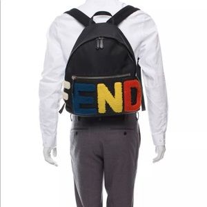 Fendi Shearling & Fur Patchwork Backpack - image 1